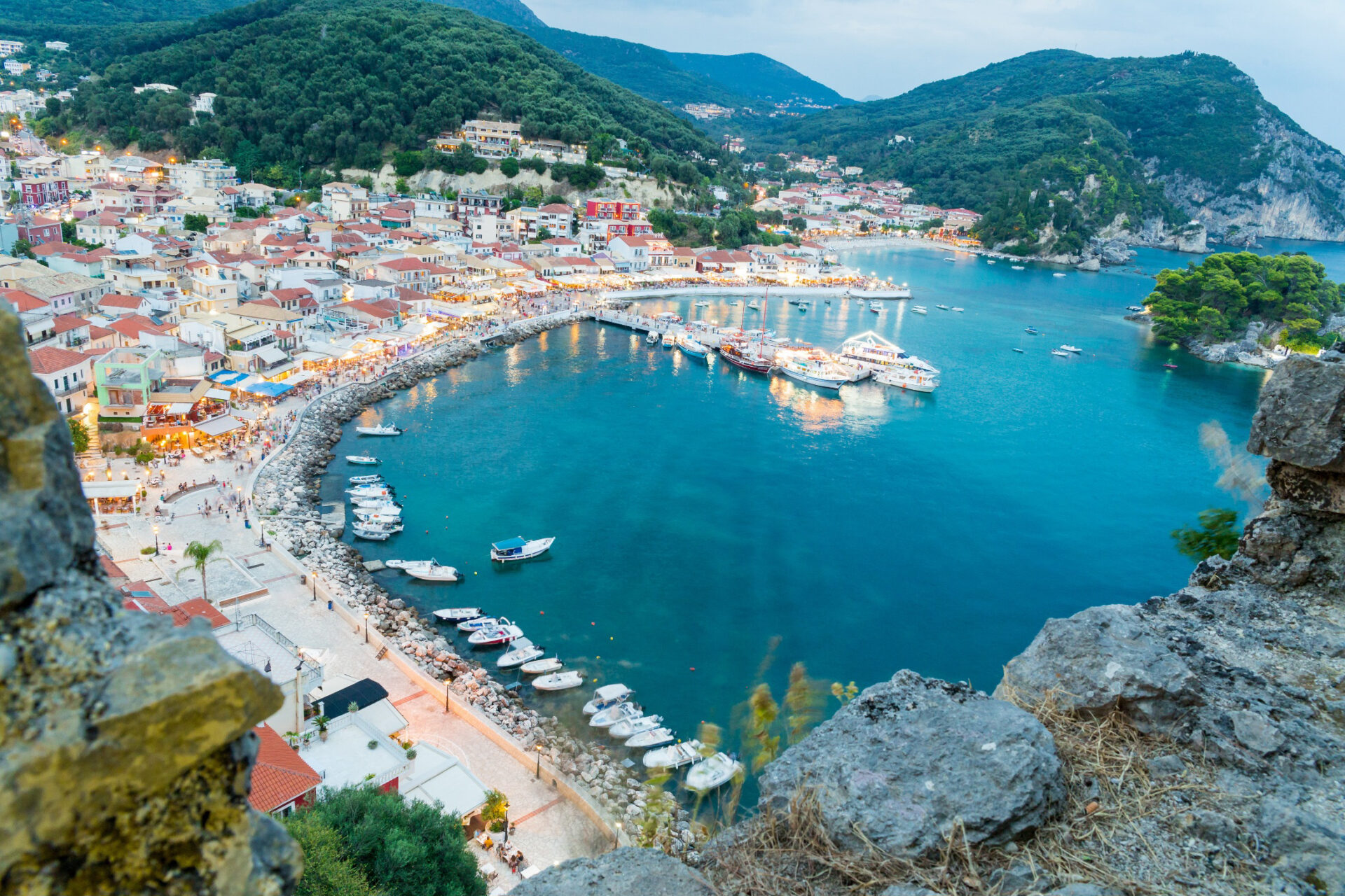 parga tourist resort in greece sea beach summer holidays by the nature Parga Urlaubsort auf Epirus, Griechenland
