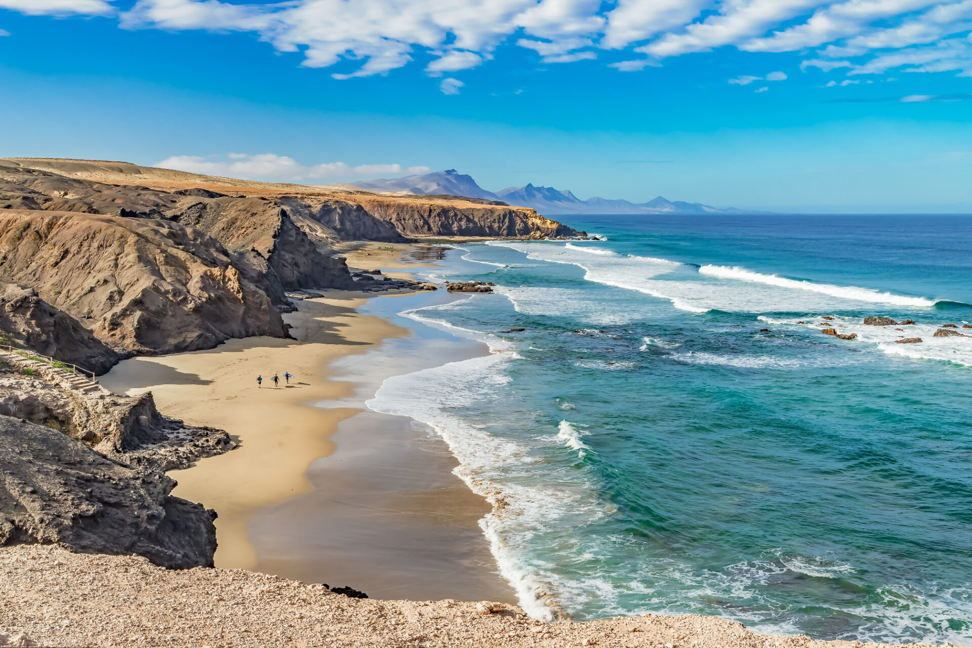 Atlantik Traumbucht an der Westküste von Fuerteventura Playa del Viejo Rey / Spanien