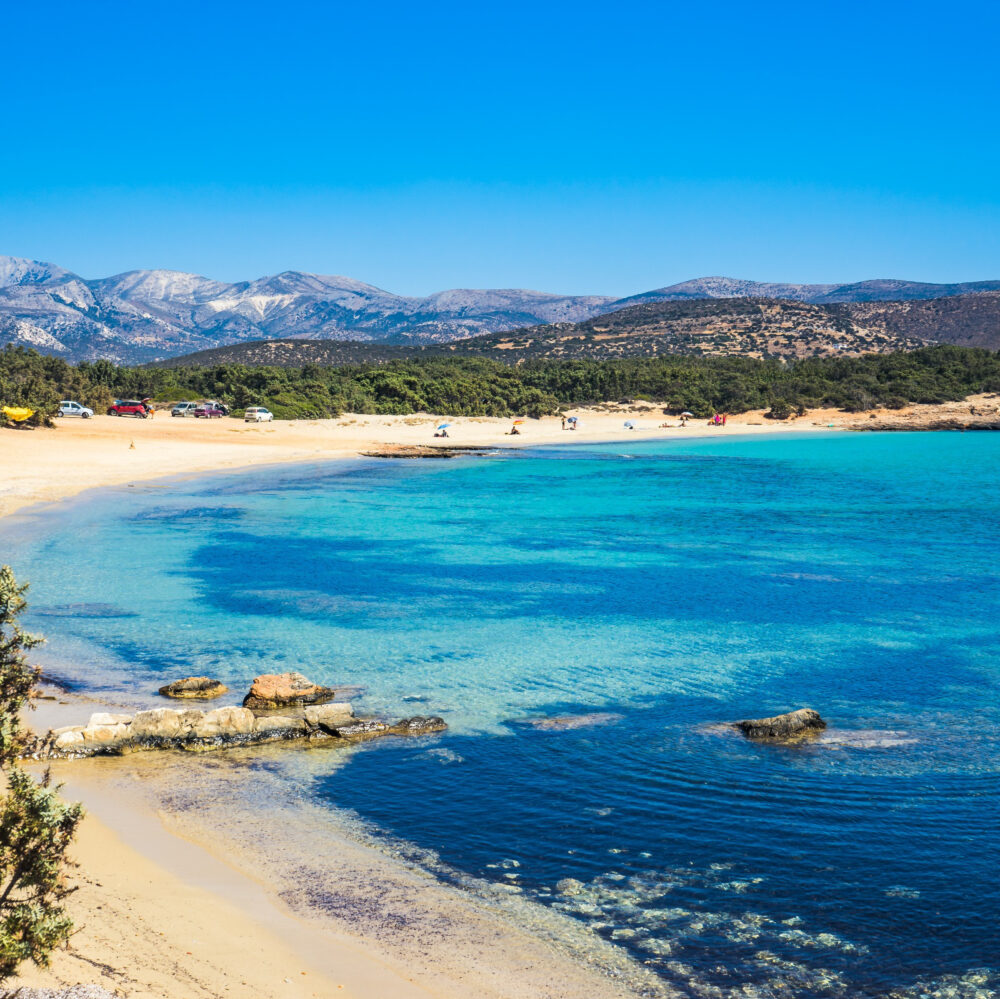 Aliko beach on Naxos island, Cyclades in Greece