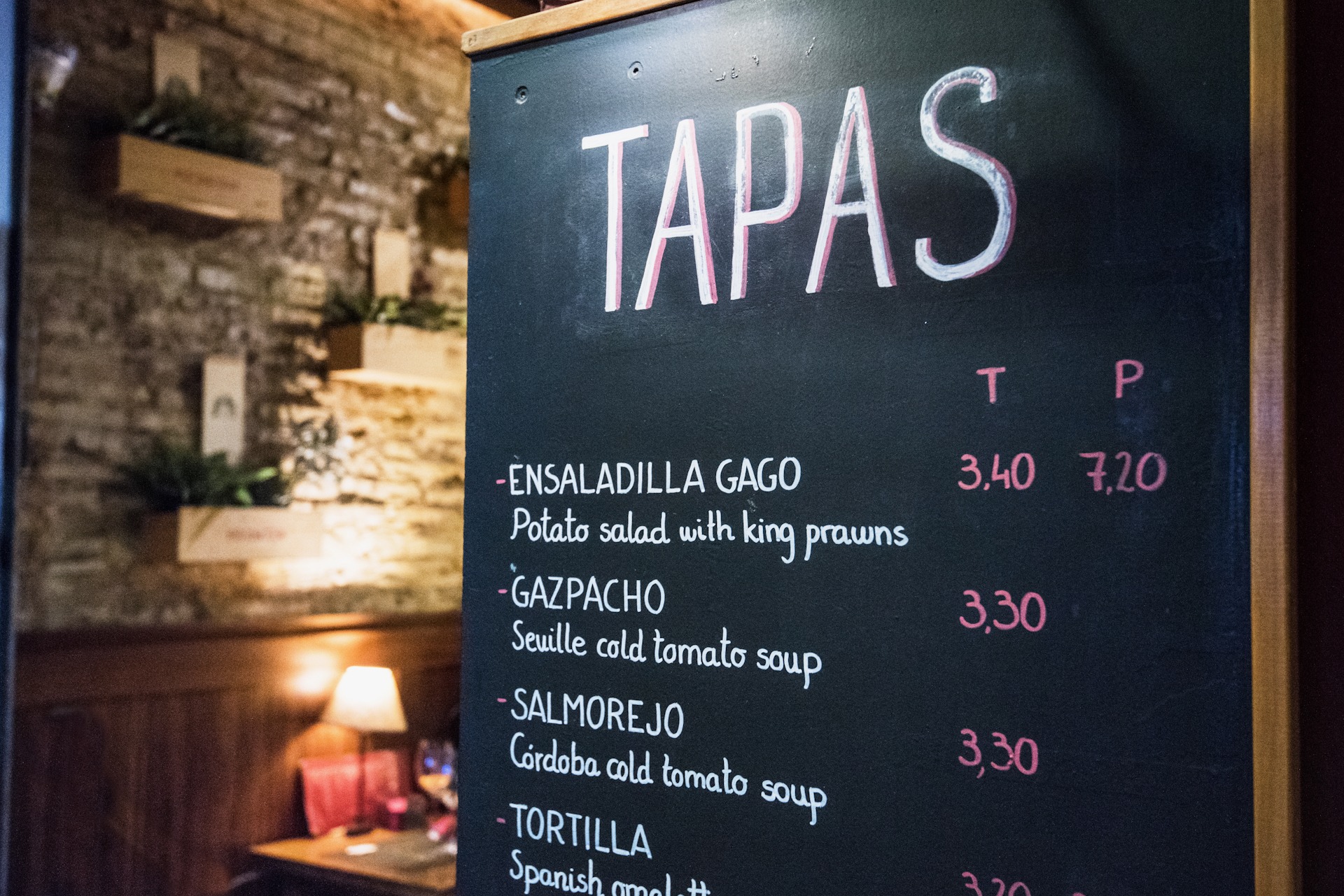 Tapas bar in Spain. Spanish tapas bar in historical center of Se