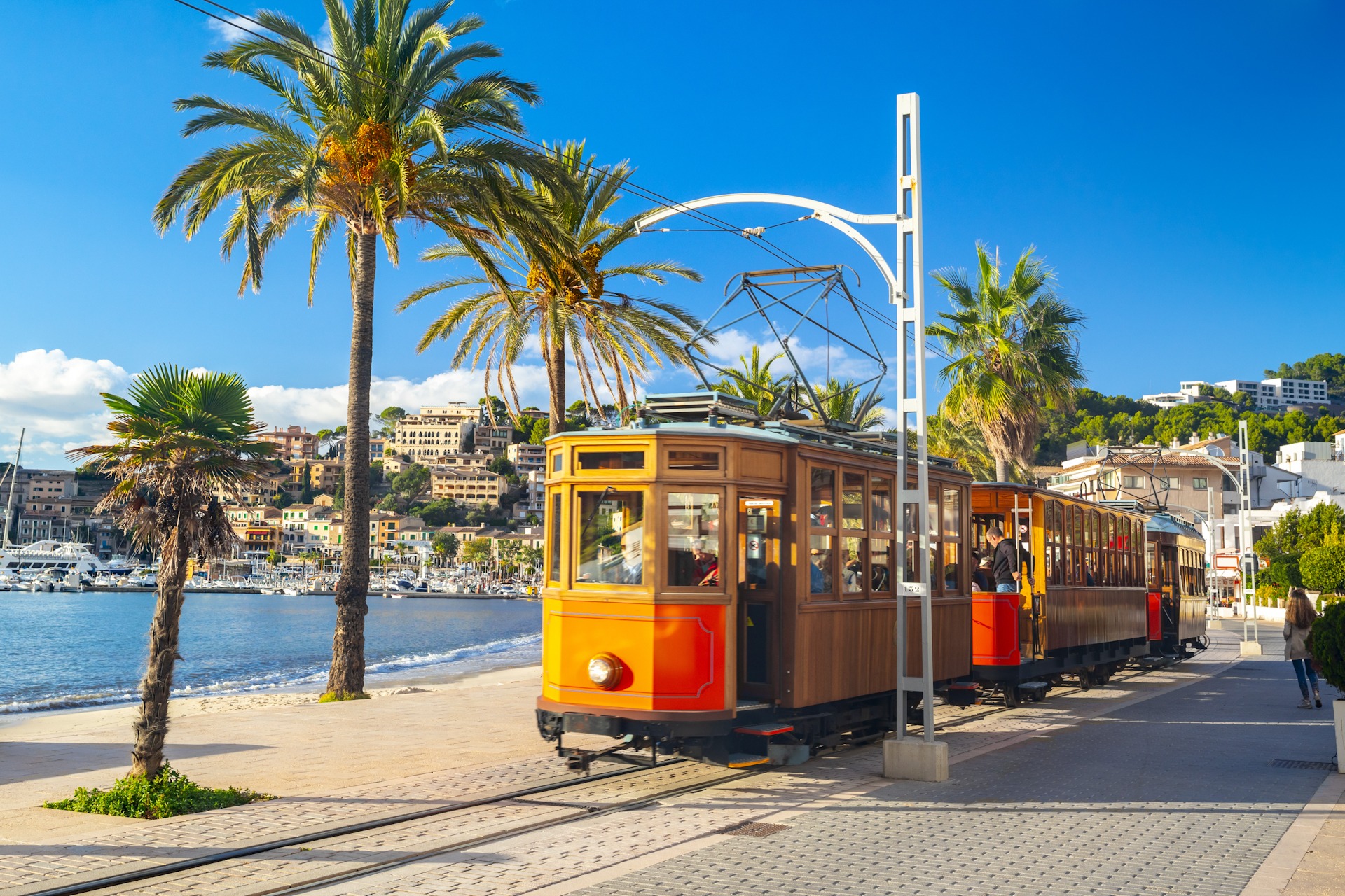 The famous orange tram runs from Soller to Port de Soller, Mallo 1920x1280 b The famous orange tram runs from Soller to Port de Soller, Mallo