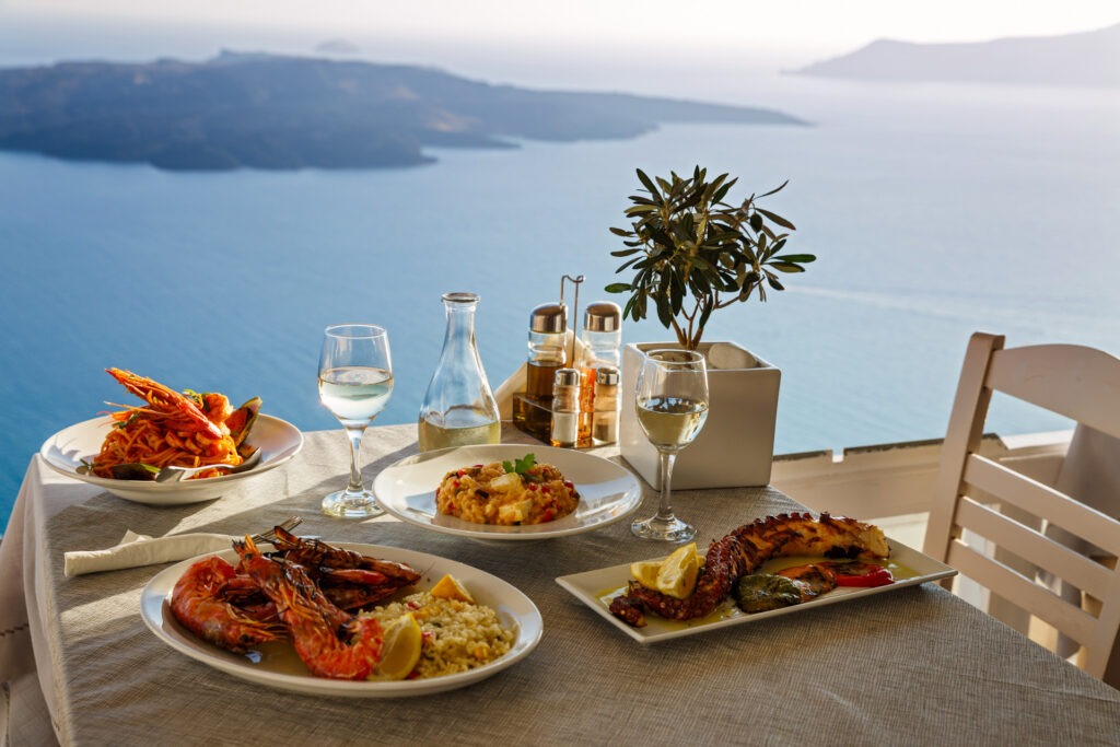 Romantic dinner for two in Crete Greece