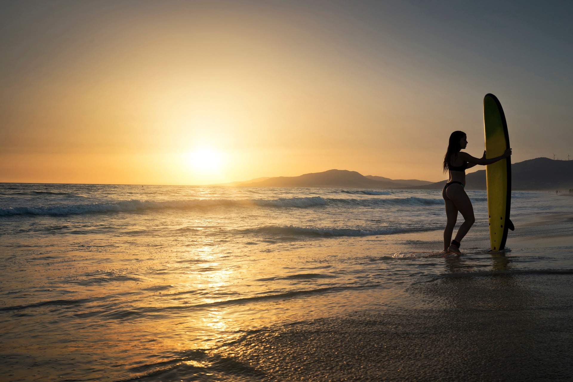 Sexy girl at sunset after surfing, Los Lances Beach, Tarifa, Costa de la Luz 1920x1280 sp Sexy girl at sunset after surfing, Los Lances Beach, Tarifa, Costa de la Luz