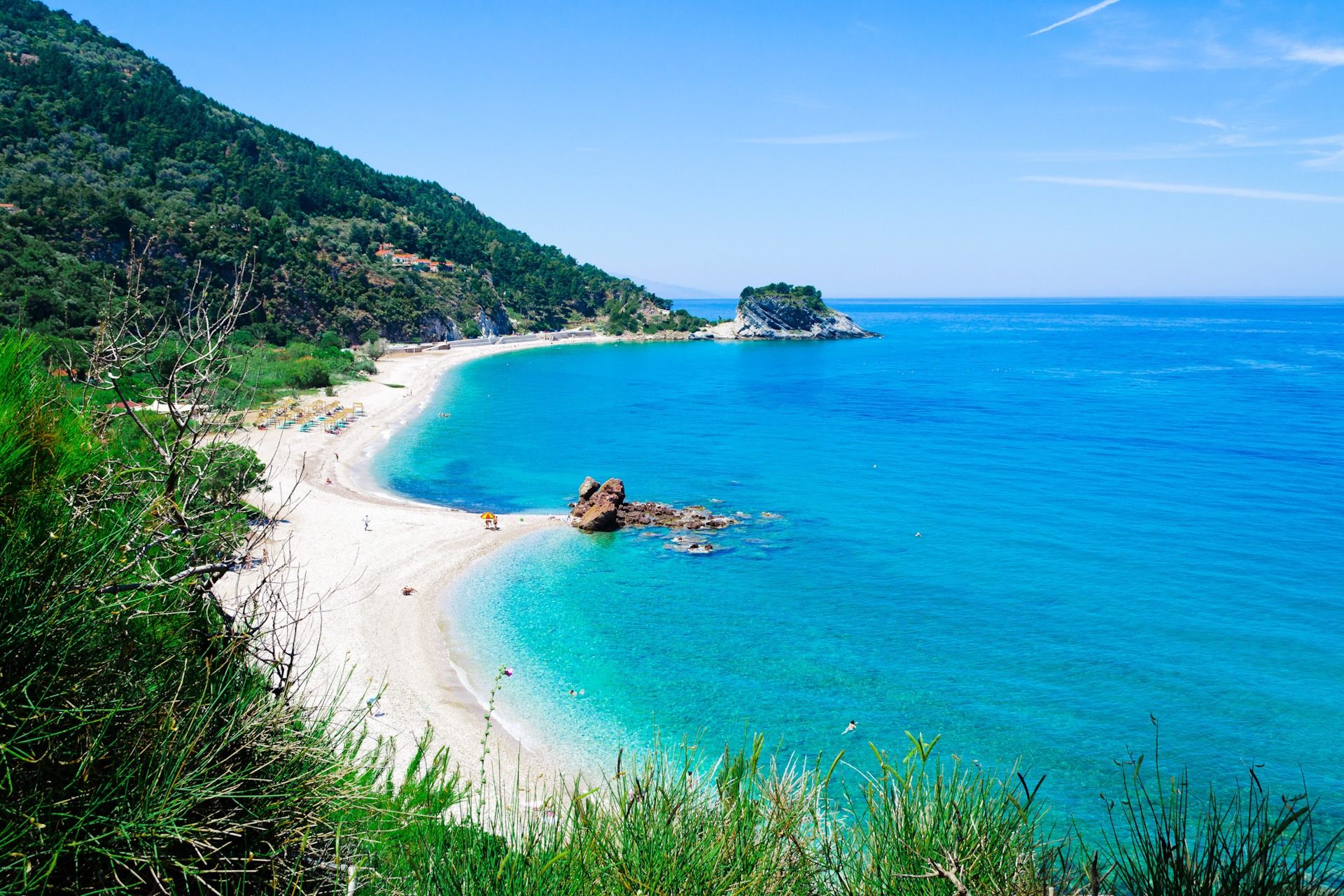 Beach Potami near the port Karlovassi on the aegean island Samos 1920x1280 sp Beach Potami near the port Karlovassi on the aegean island Samos