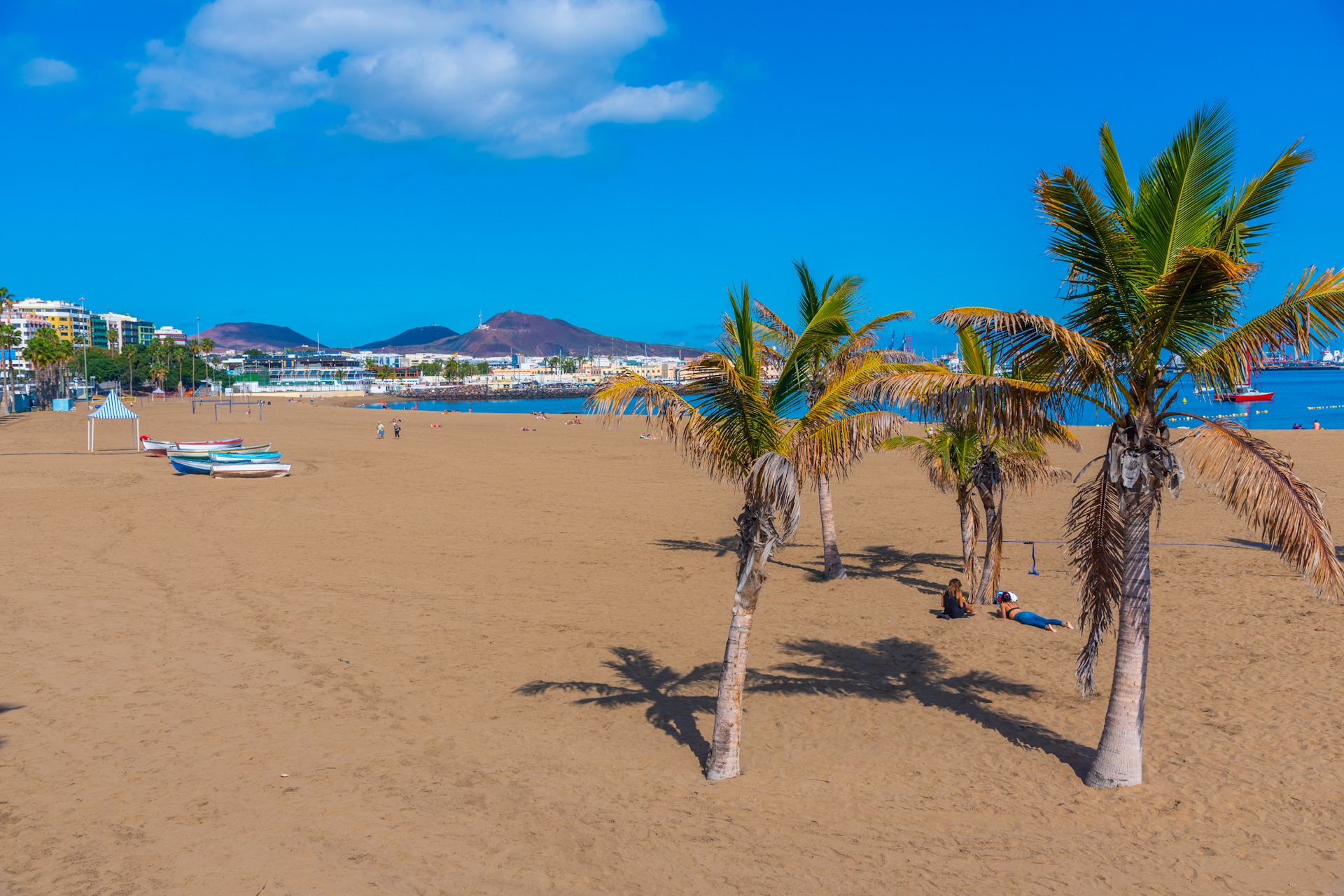 Naturist Beach Playa de Las Alcaravaneras at Las Palmas de Gran Canaria, Canary