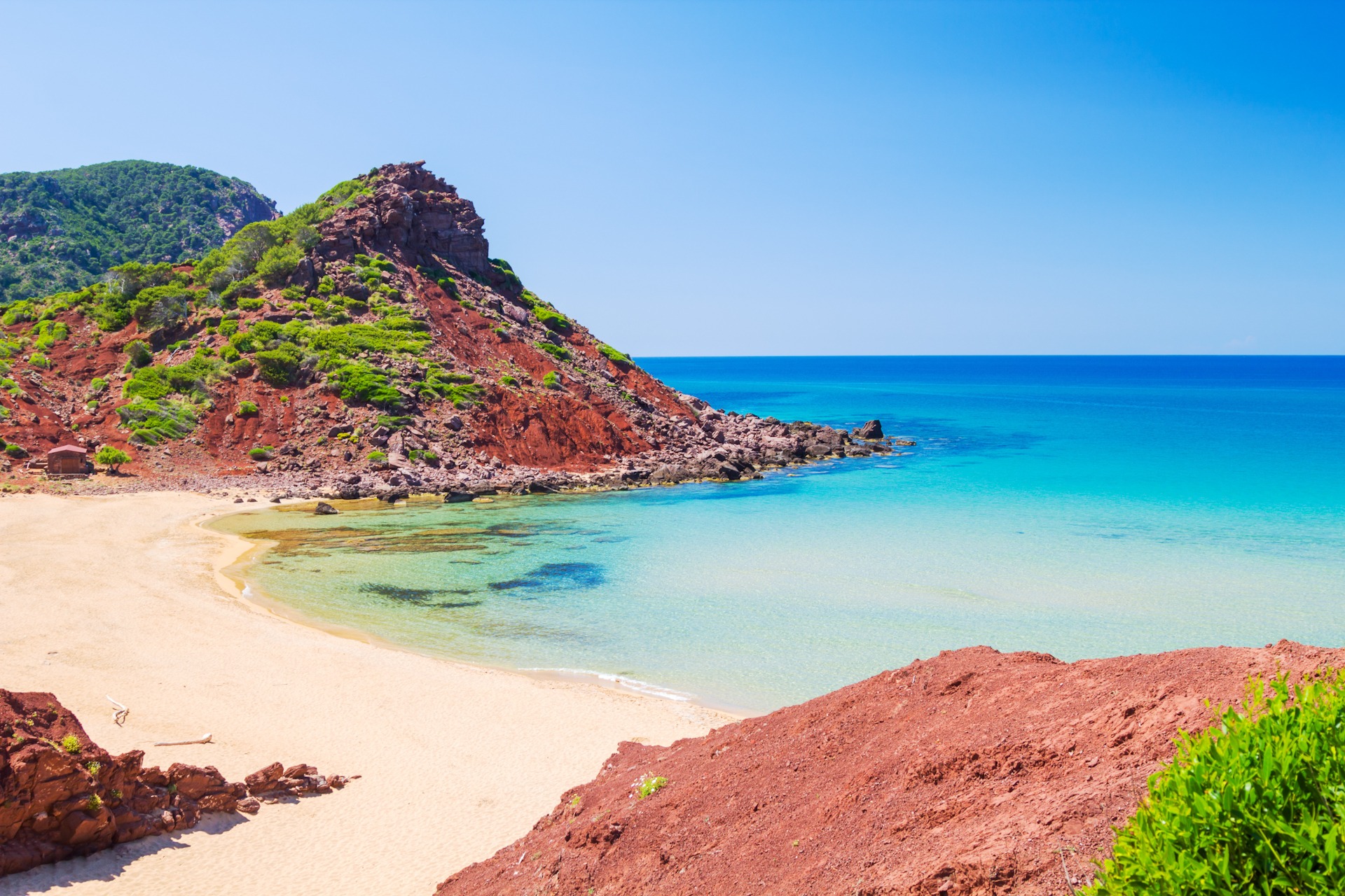 Naturist Beach Cala del Pilar beach scenery in sunny day at Menorca, Spain. 1920x1280 sp Naturist Beach Cala del Pilar beach scenery in sunny day at Menorca, Spain