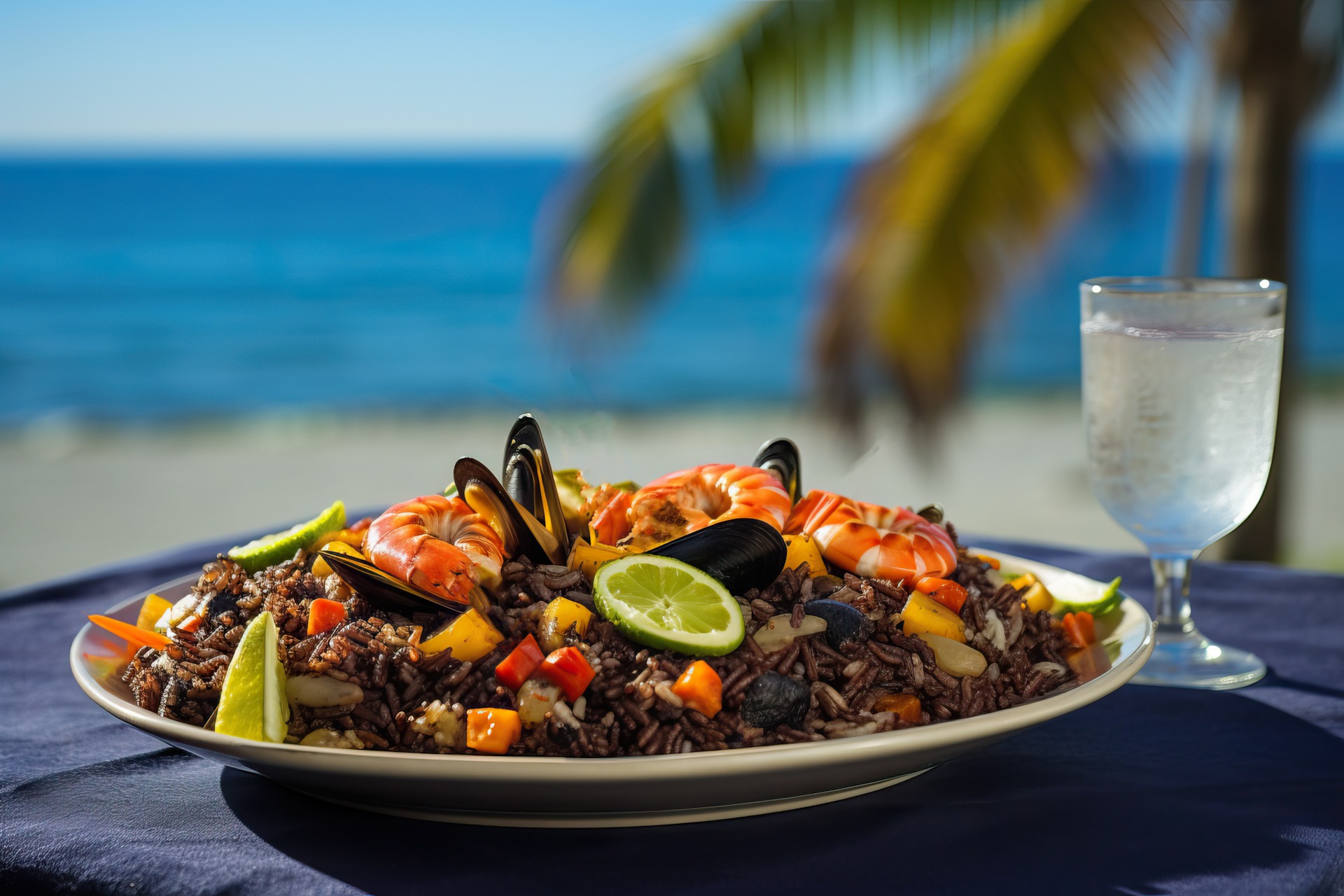 valencian paella by the sea, delicious and healthy food