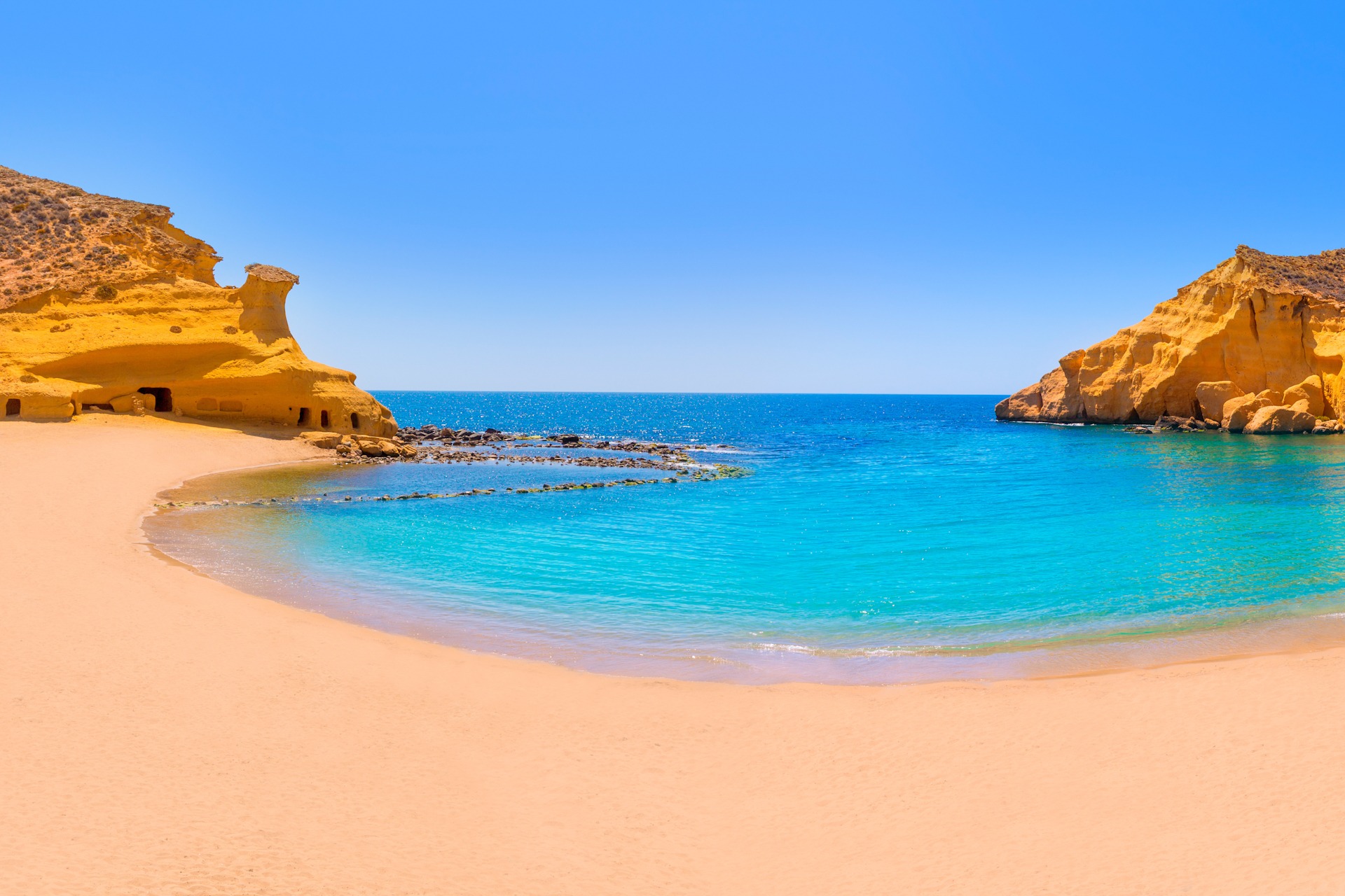 Cocedores beach in Murcia near Aguilas Spain