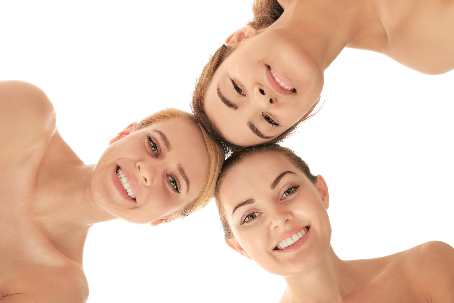 Three beautiful women isolated on white FKK-Lifestyle