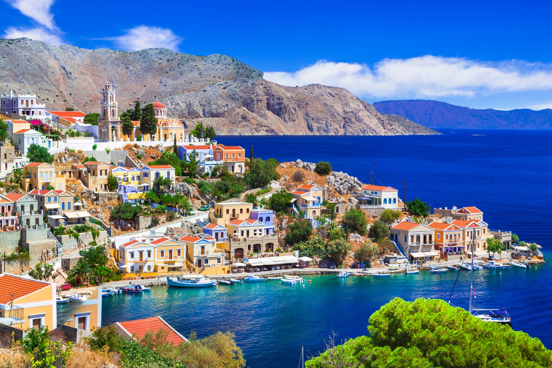 Traditional colorful Greece series - beautiful Symi island (near FKK-Lifestyle