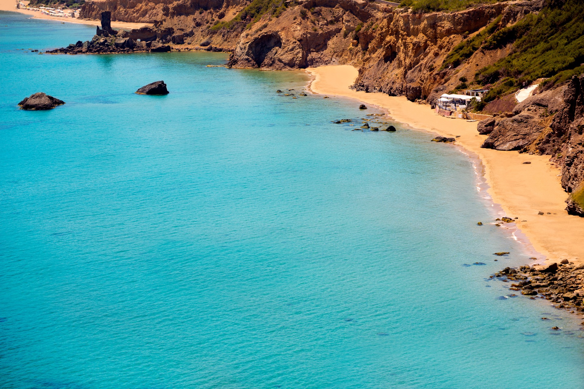 FKK-Strand Playa naturista en los Molinos, Ibiza, Spanien
