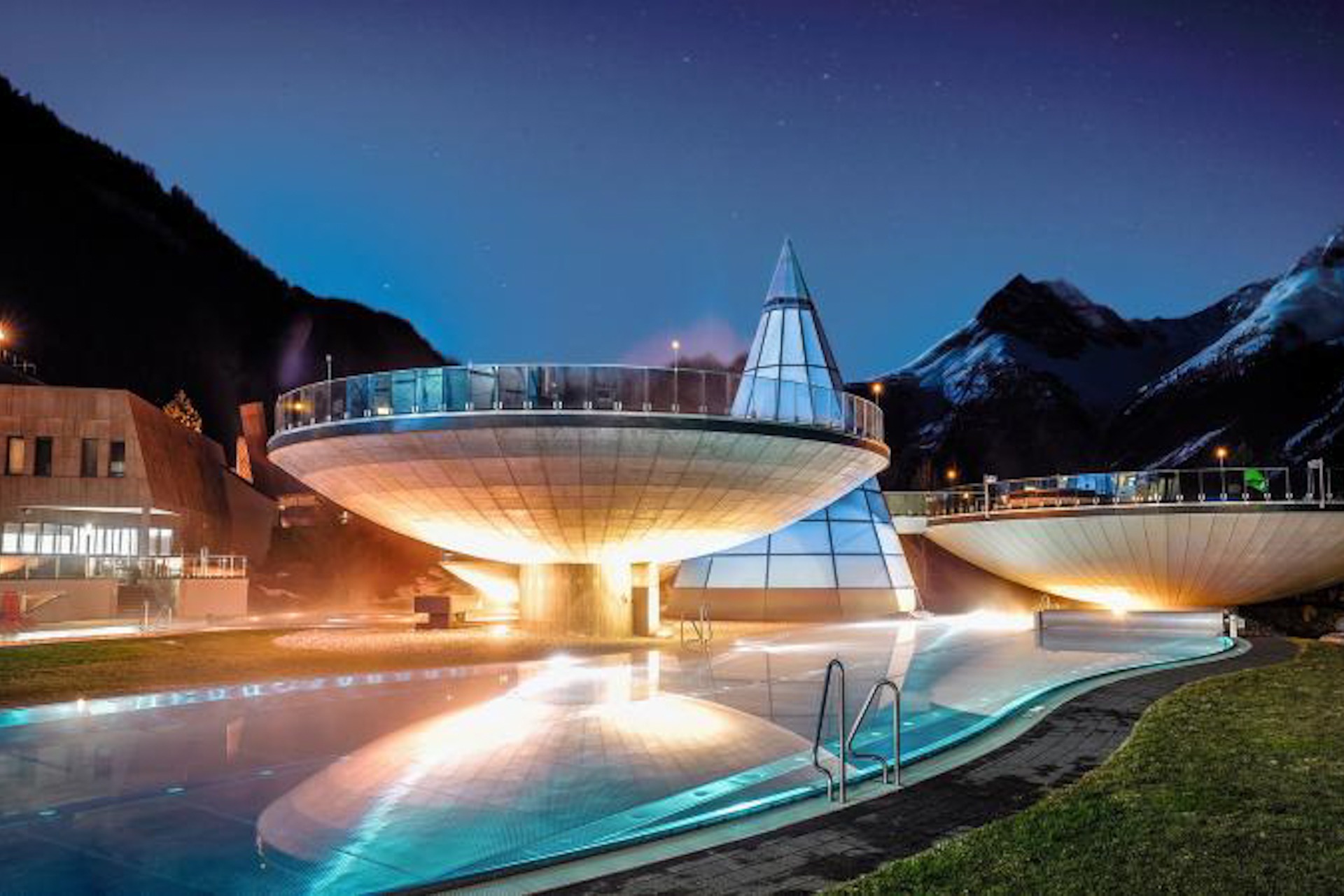 Aqua Dome Austria Beautiful adult woman enjoying relaxing day at the spa - Attract