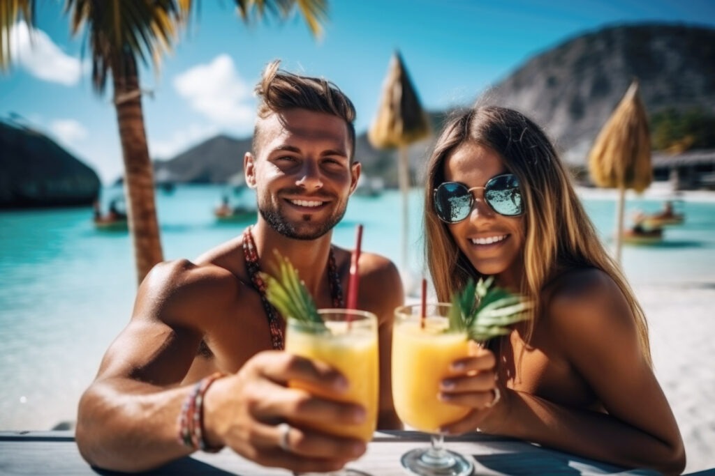 the eden 3 Lachende Frau genießt entspannte Momente im warmen Whirlpool – pure Lebensfreude im FKK-Wellnesshotel Bayern