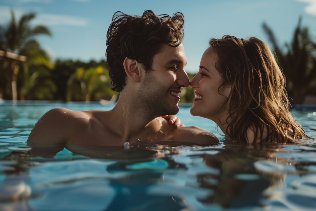 Paar genießt entspannt die Wärme in einer Sauna während eines Wellness- und FKK-Urlaubs in Österreich.