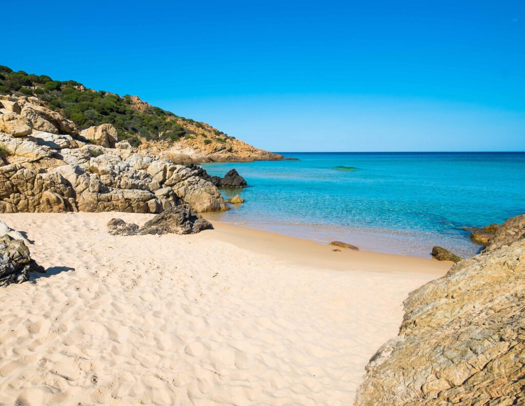 Sardinia beach Naturist Park Koversada bei Vrsar mit Meer, Inseln und FKK-Stränden
