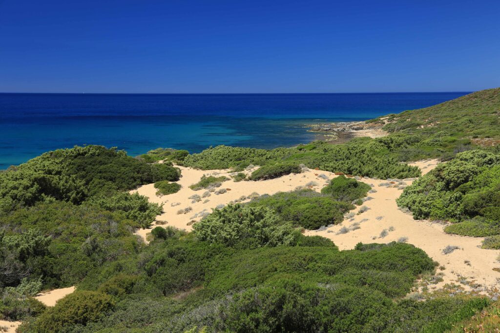 Sardinien - Italien - Spiaggia di Piscinas Playa de Maspalomas Gran Canaria FKK Strand mit Dünen und Meerblick